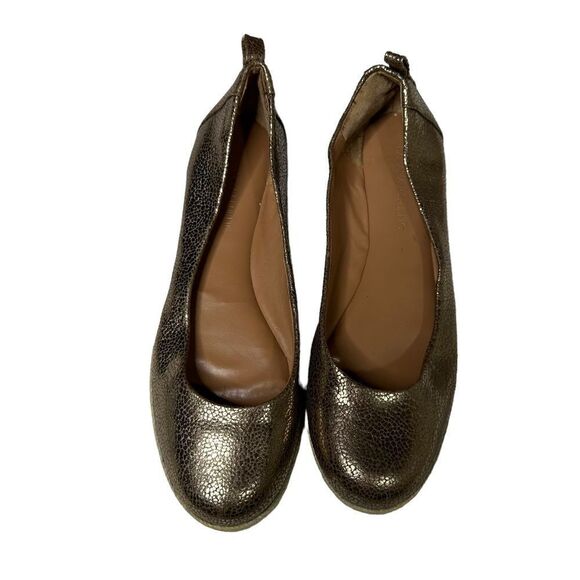 Banana Republic gold ballet flat 6 rope shimmer metallikc - Picture 1 of 8